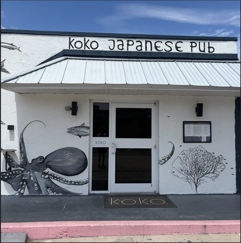 Michelin restaurant in Cocoa Beach Koko Japanese Pub exterior